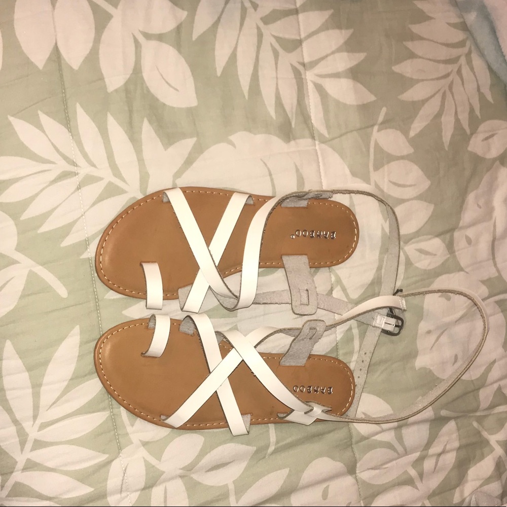 White sandals
